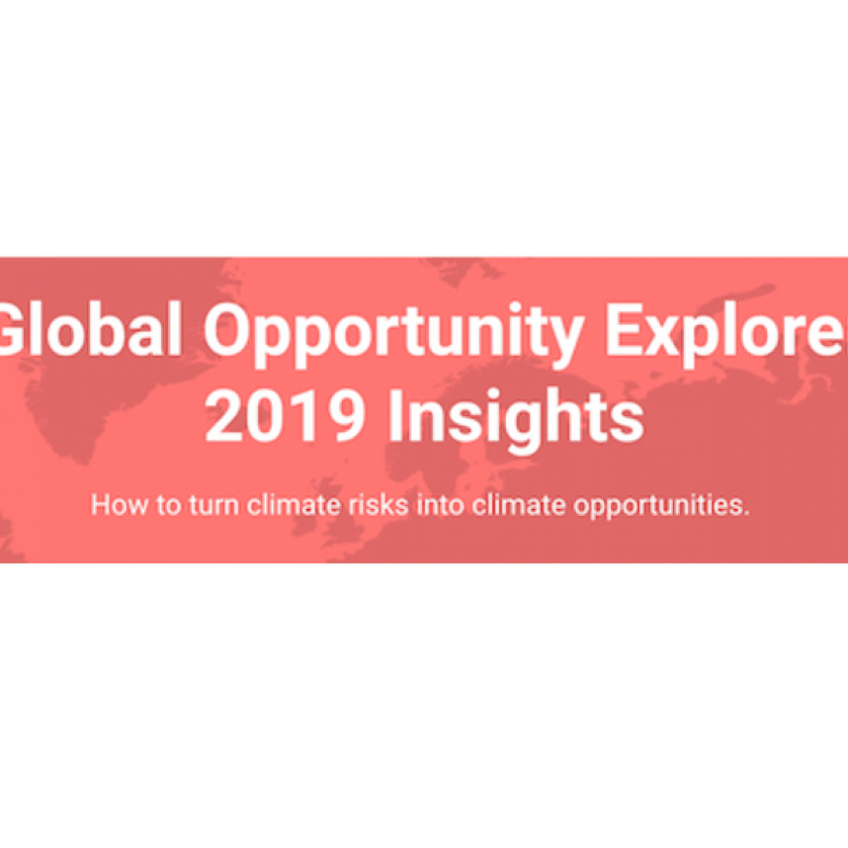 Global Opportunity Explorer 2019 Insights, 기후 행동 관련 사업 기회 강조
